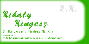 mihaly mingesz business card